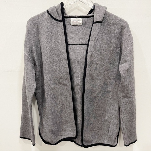 Zara Girl Knitwear Hooded Open Front Sweater Jacket Grey 13-14 - Picture 1 of 9